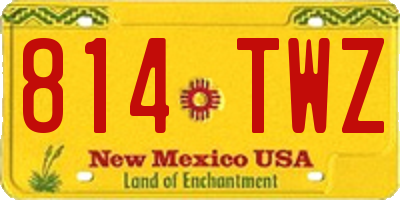 NM license plate 814TWZ