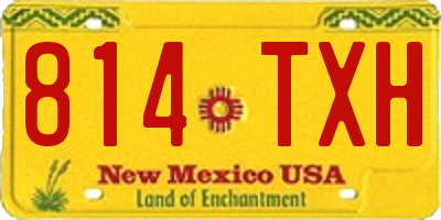 NM license plate 814TXH