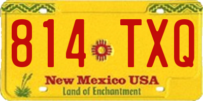 NM license plate 814TXQ