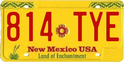 NM license plate 814TYE