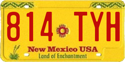 NM license plate 814TYH