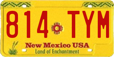 NM license plate 814TYM