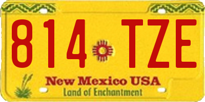 NM license plate 814TZE