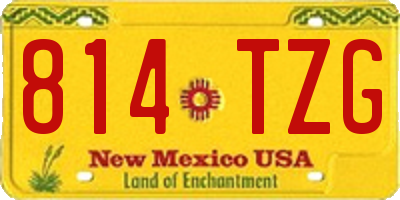 NM license plate 814TZG