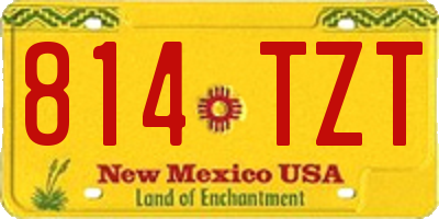 NM license plate 814TZT