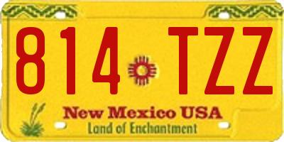 NM license plate 814TZZ