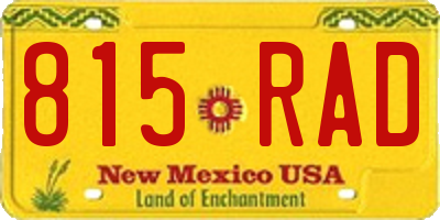 NM license plate 815RAD