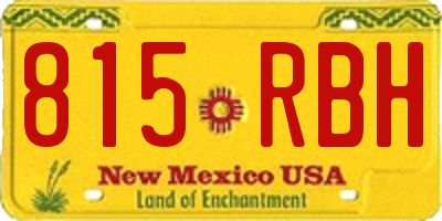 NM license plate 815RBH