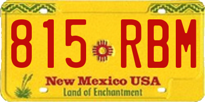 NM license plate 815RBM