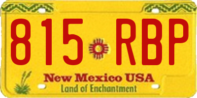NM license plate 815RBP