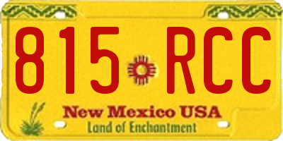 NM license plate 815RCC