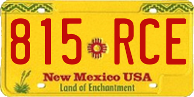 NM license plate 815RCE