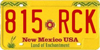 NM license plate 815RCK