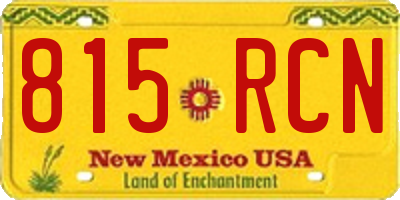 NM license plate 815RCN