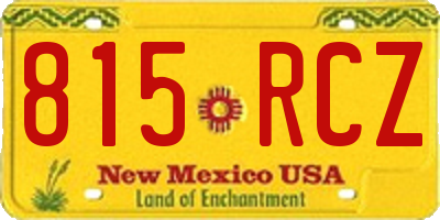 NM license plate 815RCZ