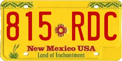 NM license plate 815RDC