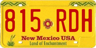NM license plate 815RDH