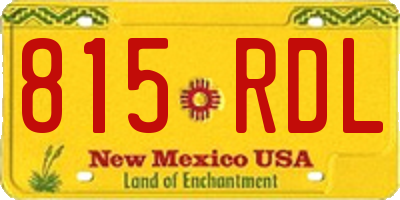 NM license plate 815RDL