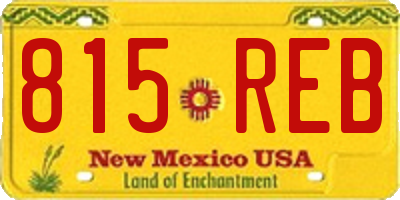 NM license plate 815REB