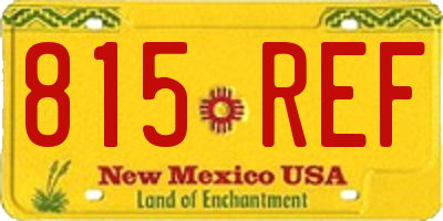 NM license plate 815REF