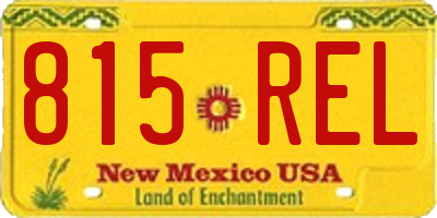 NM license plate 815REL