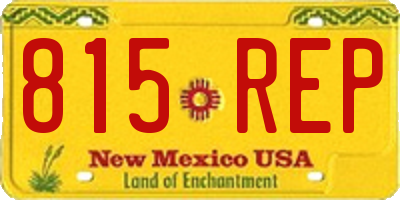 NM license plate 815REP
