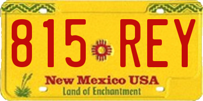 NM license plate 815REY