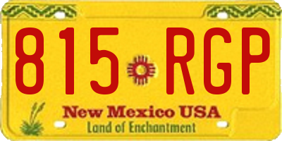 NM license plate 815RGP