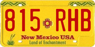 NM license plate 815RHB