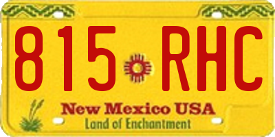 NM license plate 815RHC