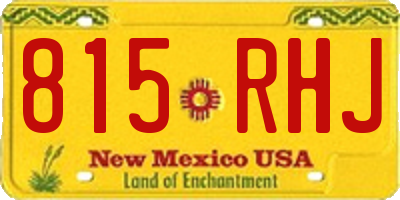 NM license plate 815RHJ