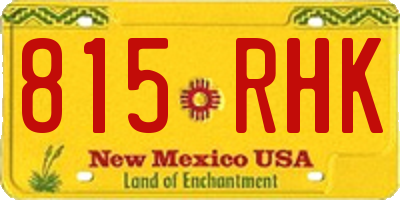 NM license plate 815RHK