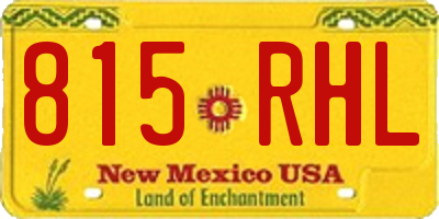 NM license plate 815RHL