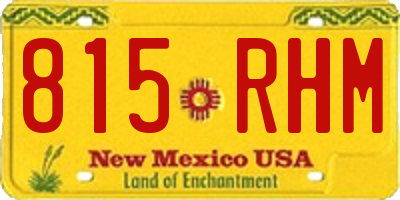 NM license plate 815RHM