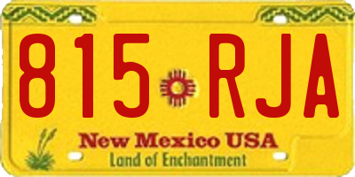 NM license plate 815RJA