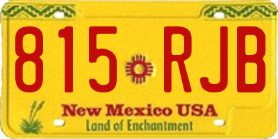 NM license plate 815RJB