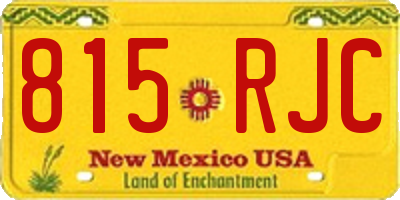 NM license plate 815RJC