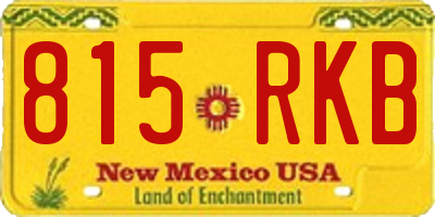 NM license plate 815RKB