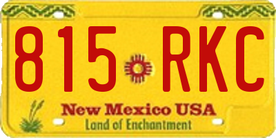 NM license plate 815RKC