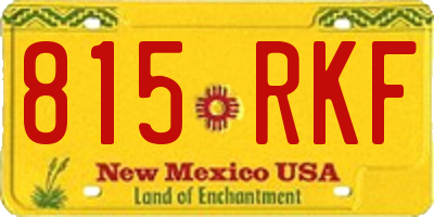 NM license plate 815RKF