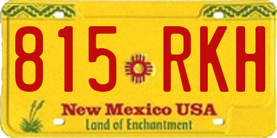 NM license plate 815RKH