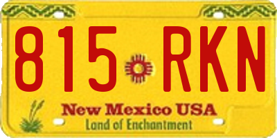 NM license plate 815RKN