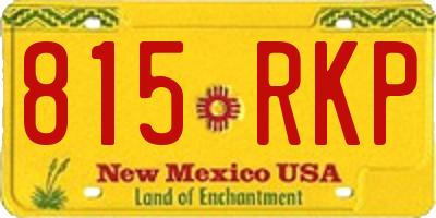 NM license plate 815RKP