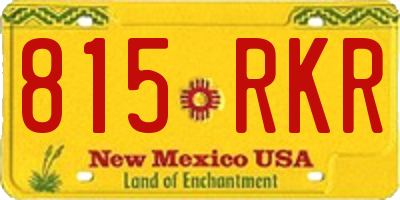 NM license plate 815RKR