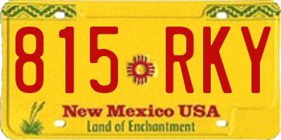NM license plate 815RKY