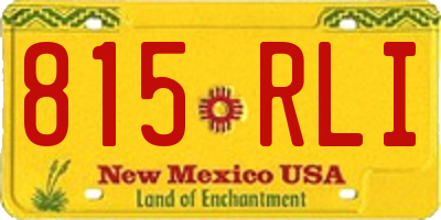 NM license plate 815RLI