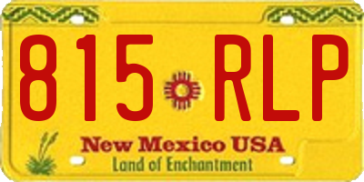 NM license plate 815RLP