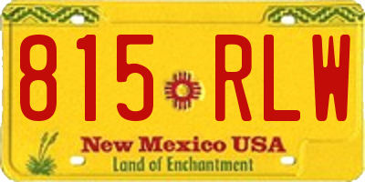 NM license plate 815RLW