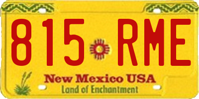 NM license plate 815RME