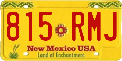 NM license plate 815RMJ